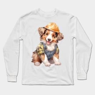 Farmer Australian Shepherd Dog Long Sleeve T-Shirt